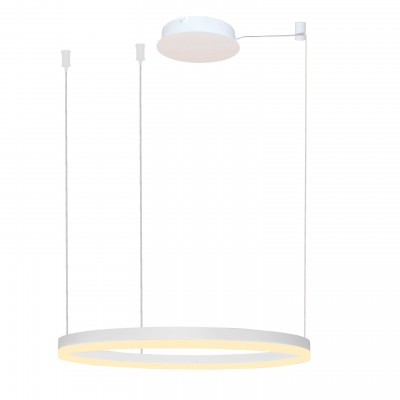 Lustra LED suspendata design modern circular geometric HALO PENDANT 80 WH