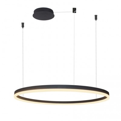 Lustra LED suspendata design modern circular geometric HALO PENDANT 100 BK