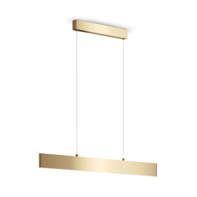 Lustra LED design tehnic Step auriu, 91cm