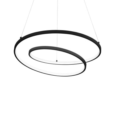 Lustra LED suspendata design modern circular Oz sp d80 dali neagra