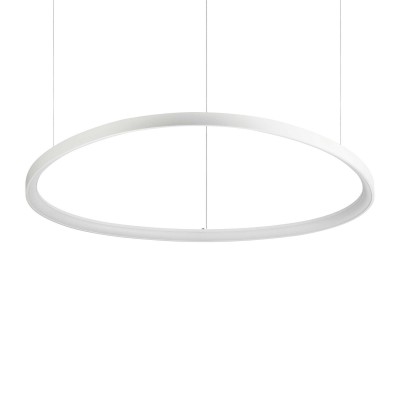 Lustra LED XXL suspendata design circular GEMINI SP D105 alba