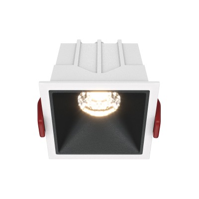 Spot LED incastrabil dimabil design tehnic Alpha alb, negru, 6,5x6,5cm, 4000K