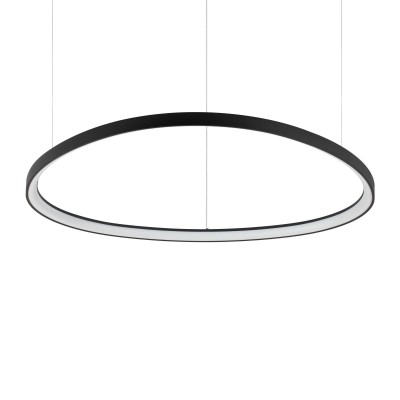 Lustra LED XXL suspendata design circular GEMINI SP D105 neagra