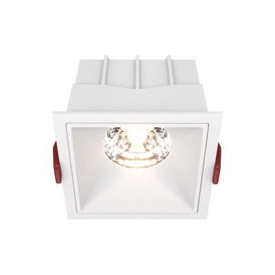 Spot LED incastrabil design tehnic Alpha alb, 8,5x8,5cm, 4000K