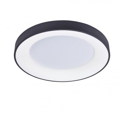 Lustra LED aplicata design slim circular SANTANA TOP 38 3000K BK