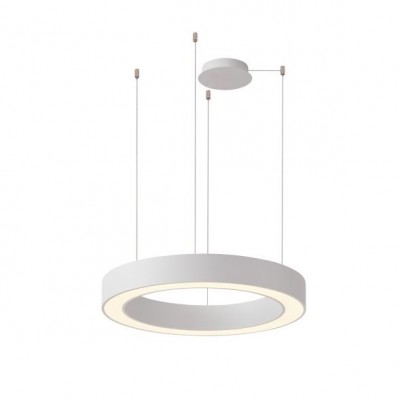 Lustra LED cu telecomanda design circular MARCO 80 CCT WH