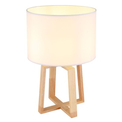 Veioza, lampa de masa modern Moritz alb 30cm