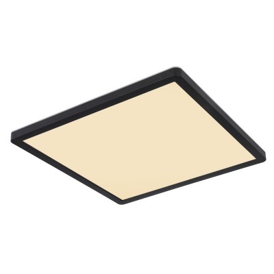 Plafoniera LED design slim Sapana negru 42x42cm