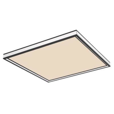 Plafoniera LED cu telefomanda, dimabila, dimmer touch design modern Jessy negru mat 45x45cm