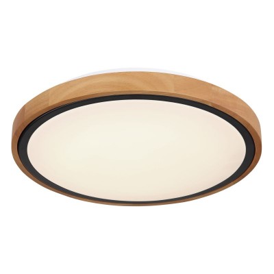 Plafoniera LED cu aspect lemn design modern Bruno maro 30,7cm 12W