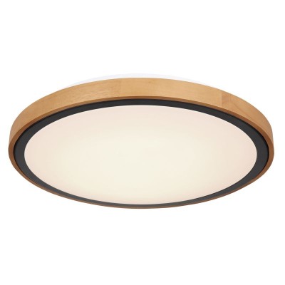 Plafoniera LED cu aspect lemn design modern Bruno maro 43,7cm 24W