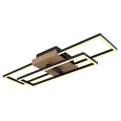 Plafoniera LED design modern Kendra negru, maro