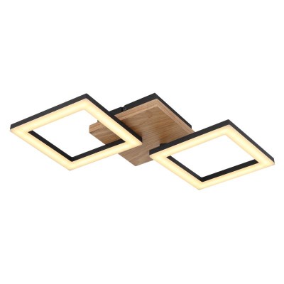 Plafoniera LED design modern Kerry negru, maro 18W