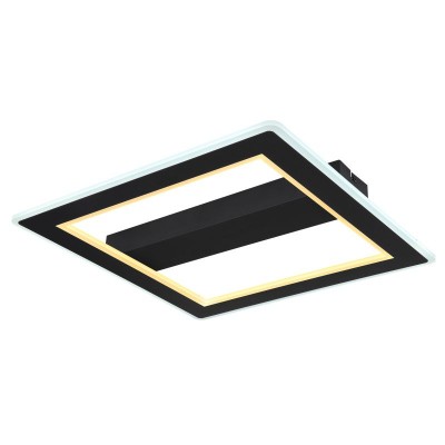 Plafoniera LED design modern Mattia negru mat 45x45cm