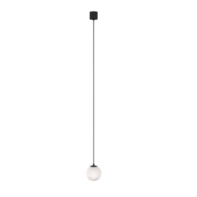 Pendul LED design tehnic Luna negru, 4000K