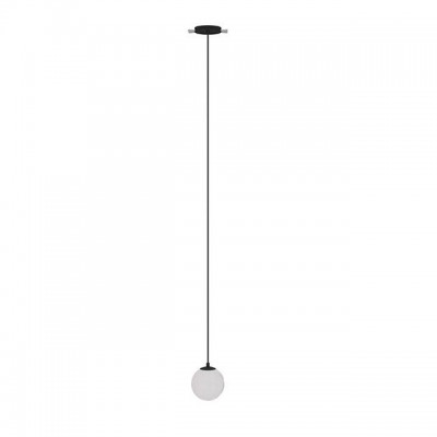 Pendul LED incastrabil design tehnic Luna negru, 4000K