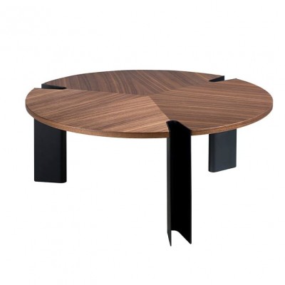 Masuta de cafea moderna design LUX Wood and Black, 90cm