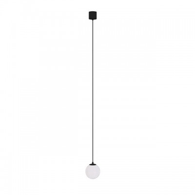 Pendul LED design tehnic Luna negru, 3000K