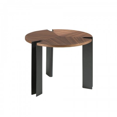 Masuta de cafea moderna design LUX Wood and Black, 60cm