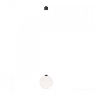 Pendul LED design tehnic Luna negru, 3000K