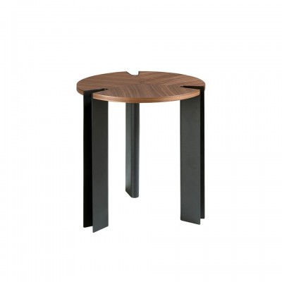 Masuta laterala moderna design LUX Wood and Black, 50cm