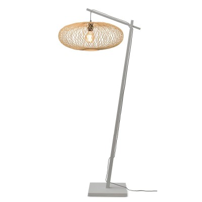 Lampadar eco din bambus Cango L white/60x25 nat