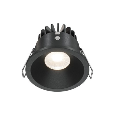 Spot LED incastrabil pentru baie design tehnic IP65 Zoom negru