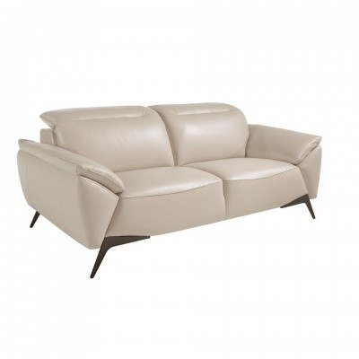 Canapea 2 locuri eleganta, design italian Cowhide leather taupe grey