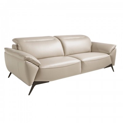 Canapea 3 locuri eleganta, design italian Cowhide leather taupe grey