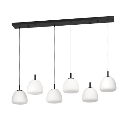 Lustra cu 6 pendule design modern Balmes negru