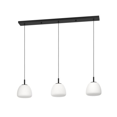 Lustra cu 3 pendule design modern Balmes negru