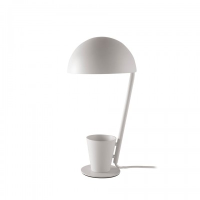 Lampa de masa eleganta design minimalist White Steel