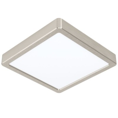 Plafoniera LED inteligenta, pentru baie design modern IP44 Fueva-z nichel mat 21x21cm