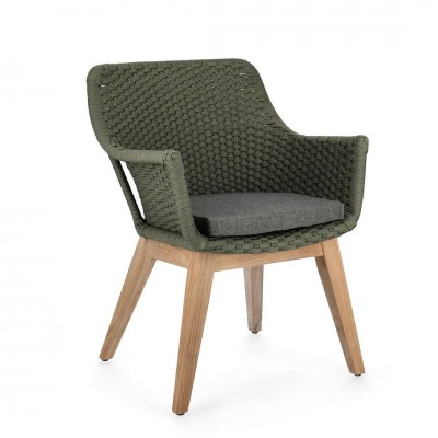 Set de 2 scaune exterior design modern Allison verde
