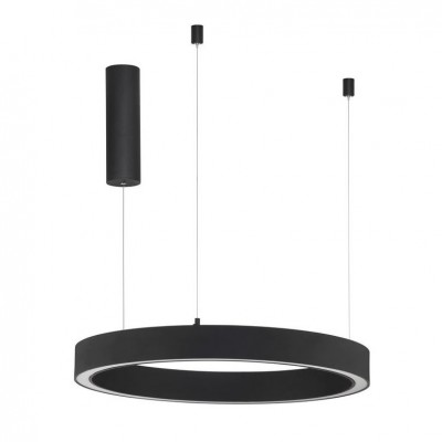 Lustra LED design circular ELOWEN negru, diametru 60cm