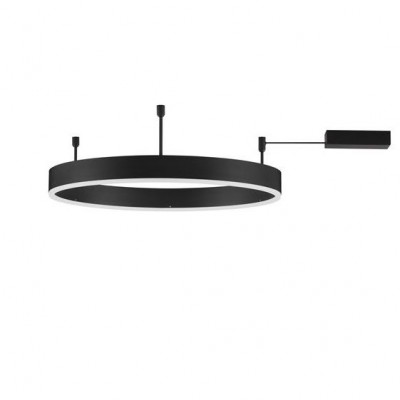 Lustra/Plafoniera LED  dimabila design circular MOTIF Black 60cm