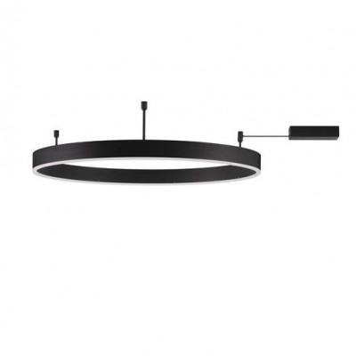 Lustra/Plafoniera LED  dimabila design circular MOTIF Black 80cm