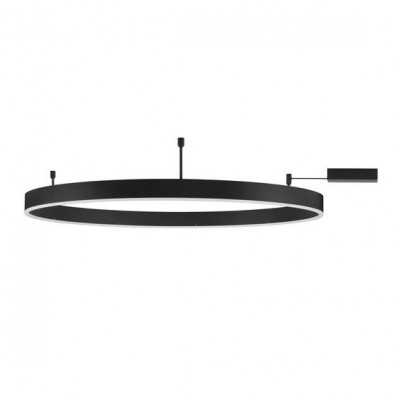 Lustra/Plafoniera LED  dimabila design circular MOTIF Black 100cm