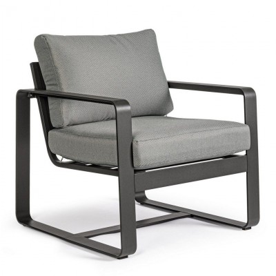Set de 2 scaune exterior design modern Merrigan gri carbune