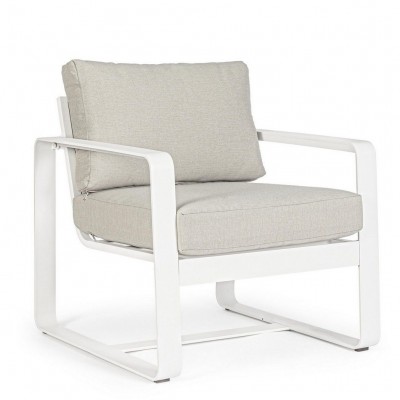 Set de 2 scaune exterior design modern Merrigan alb