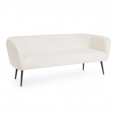 Canapea fixa cu 3 locuri design modern Avril alb