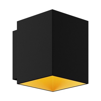 Aplica de perete ambientala design modern SOLA WL SQUARE BLACK-GOLD