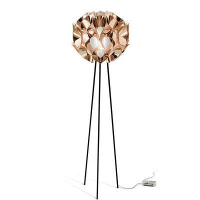 Lampadar cu trepied realizat manual Flora Copper