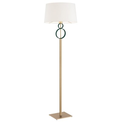 Lampadar, lampa de podea design modern Perseo crem, auriu, verde