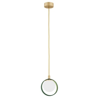 Pendul design modern Saturnia auriu, verde