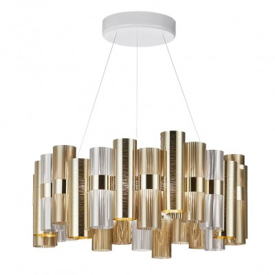 Lustra LED moderna design Art Deco realizata manual LA LOLLO L Gold