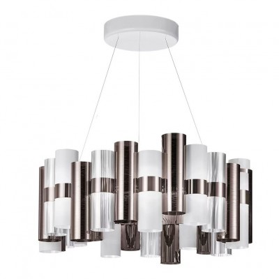 Lustra LED moderna design Art Deco realizata manual LA LOLLO L Pewter