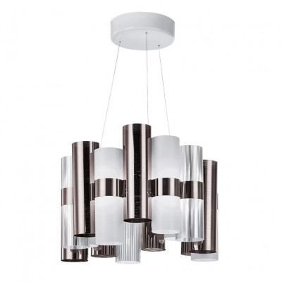 Lustra LED moderna design Art Deco realizata manual LA LOLLO M Pewter