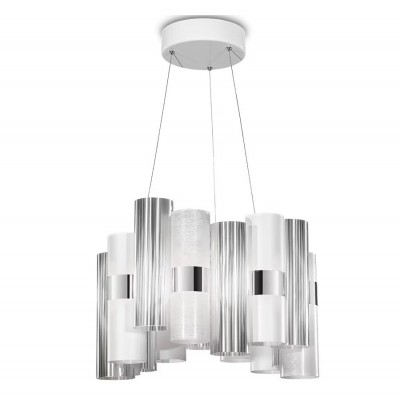 Lustra LED moderna design Art Deco realizata manual LA LOLLO M White