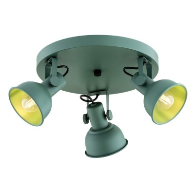 Plafoniera cu 3 spoturi directionabile design modern Lenora verde